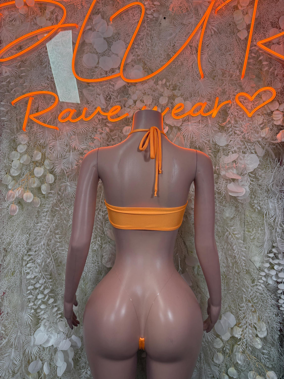 Women’s Bodysuit Orange One-Piece Bodysuit – Summer Festivals & Rave Wear Dancewear - image 2