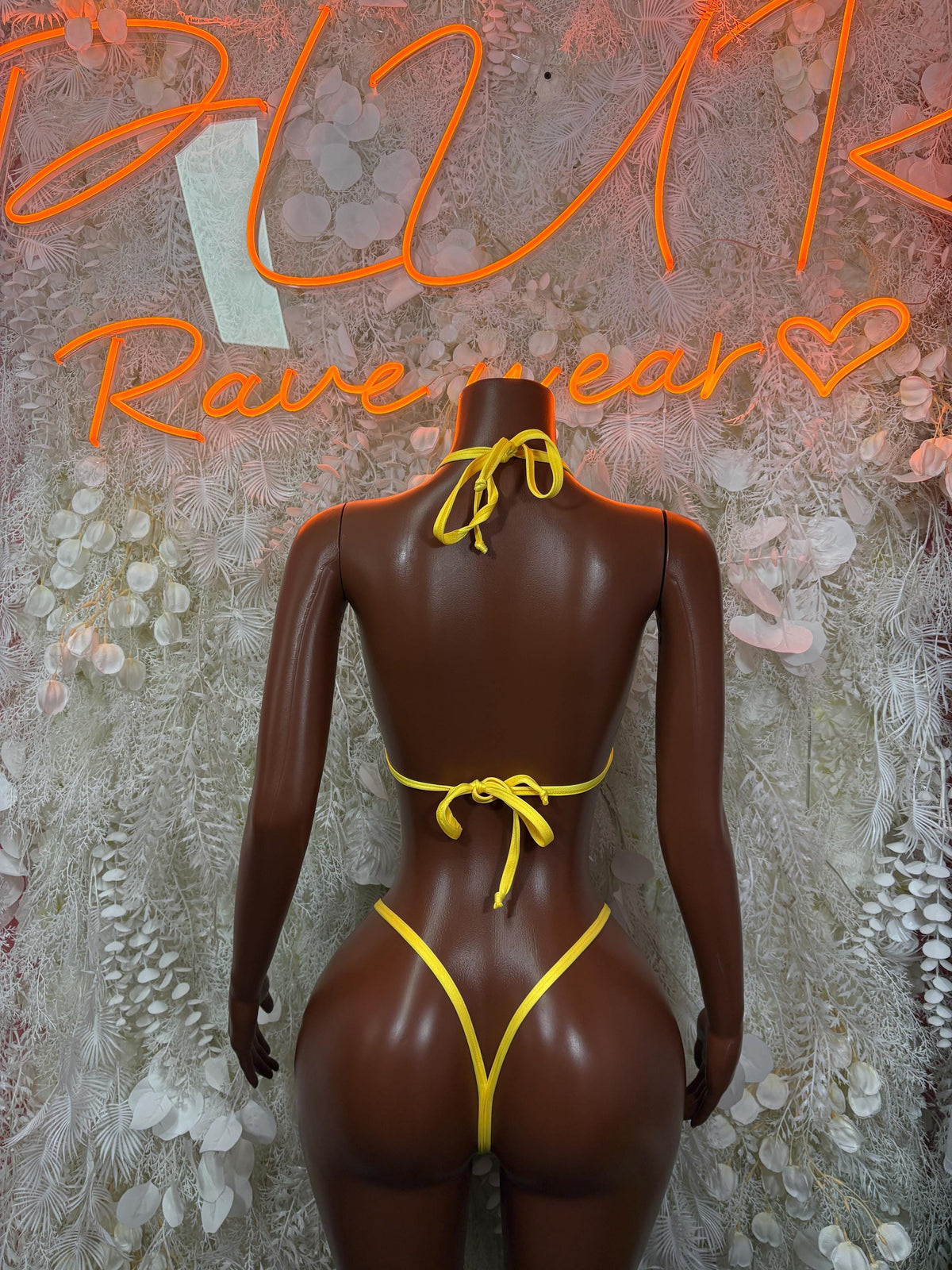 Festival Bikini Yellow Two Piece Set Ravewear – Dancewear Outfit - image 2