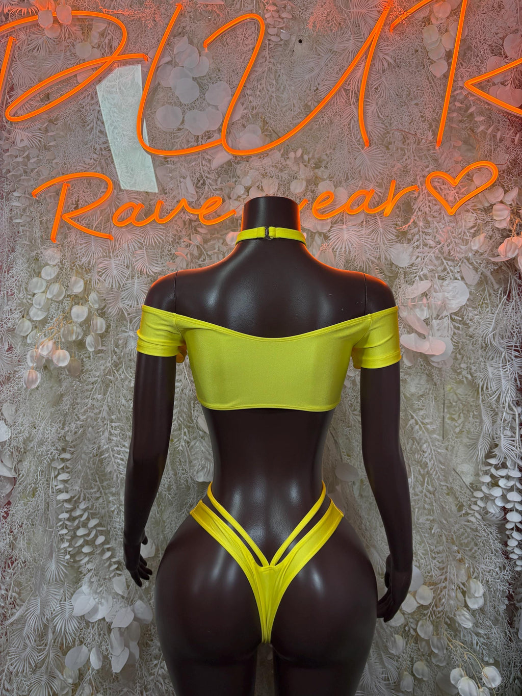 Festival Bikini Yellow Two Piece Set Ravewear – Dancewear Outfit - image 2