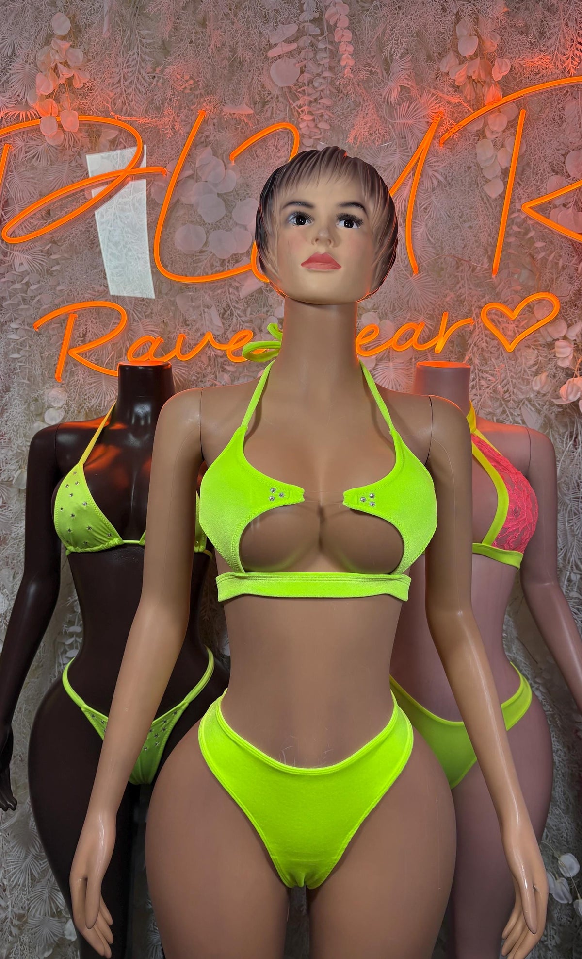 Festival Bikini Neon Two Piece Set Ravewear – Dancewear Outfit - image 3