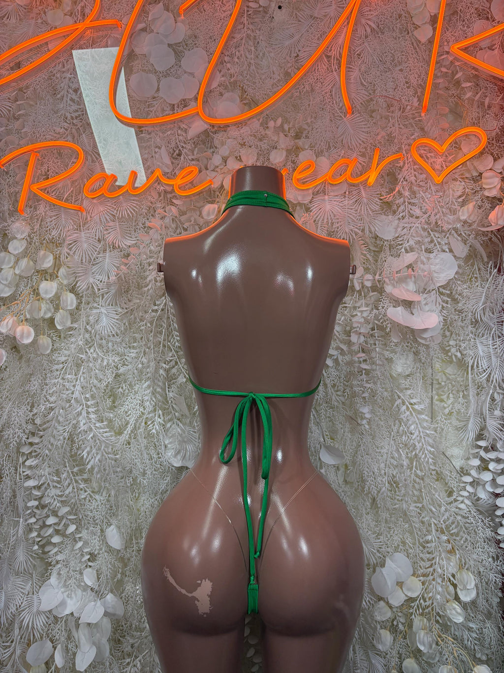 Festival Bikini Green Two Piece Set Ravewear – Dancewear Outfit - image 2