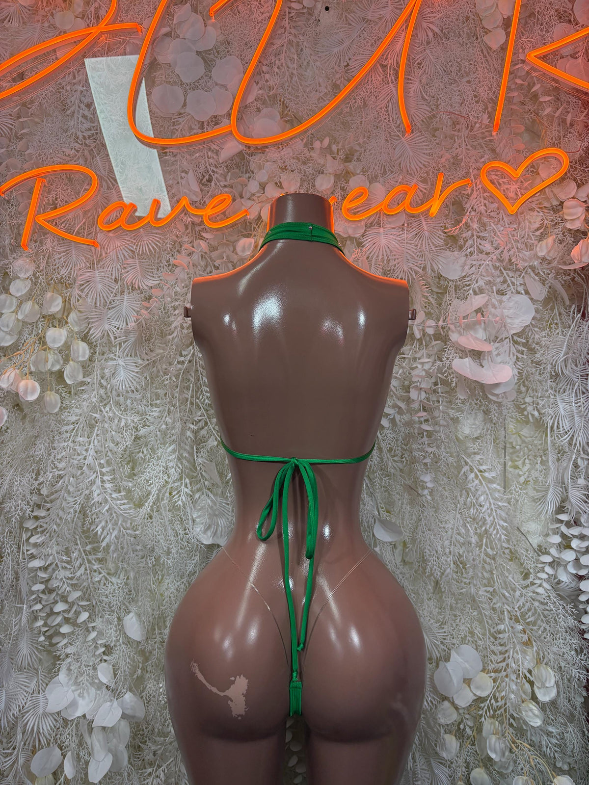 Festival Bikini Green Two Piece Set Ravewear – Dancewear Outfit - image 2