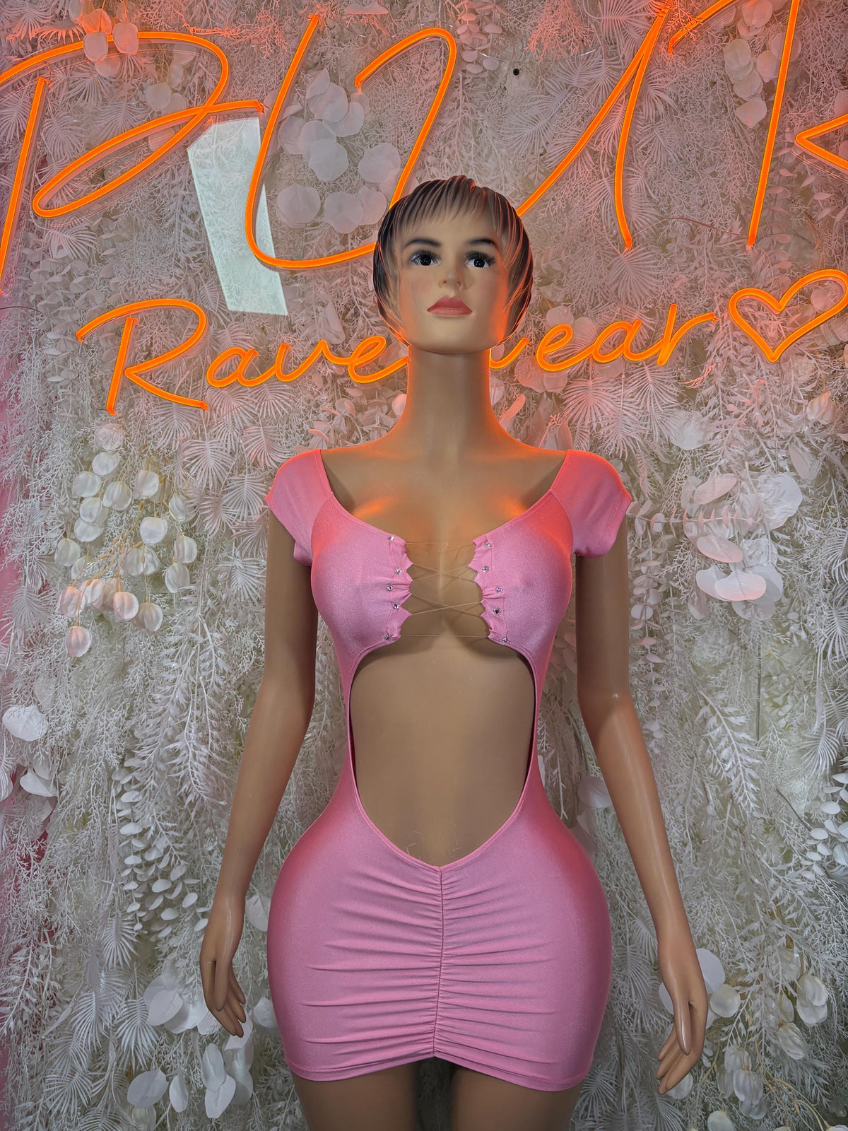 Baby Pink Dress - Exotic Dancewear Rave Outfit, Pole Dance Costume Clubwear