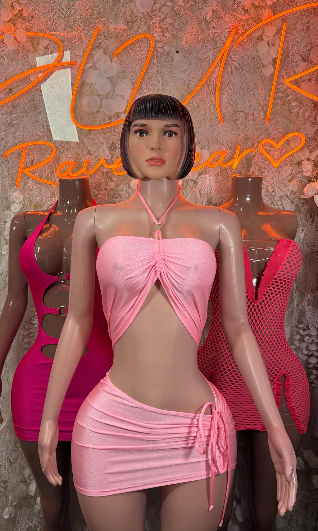Baby Pink Dress - Exotic Dancewear Rave Outfit, Pole Dance Costume Clubwear - image 3