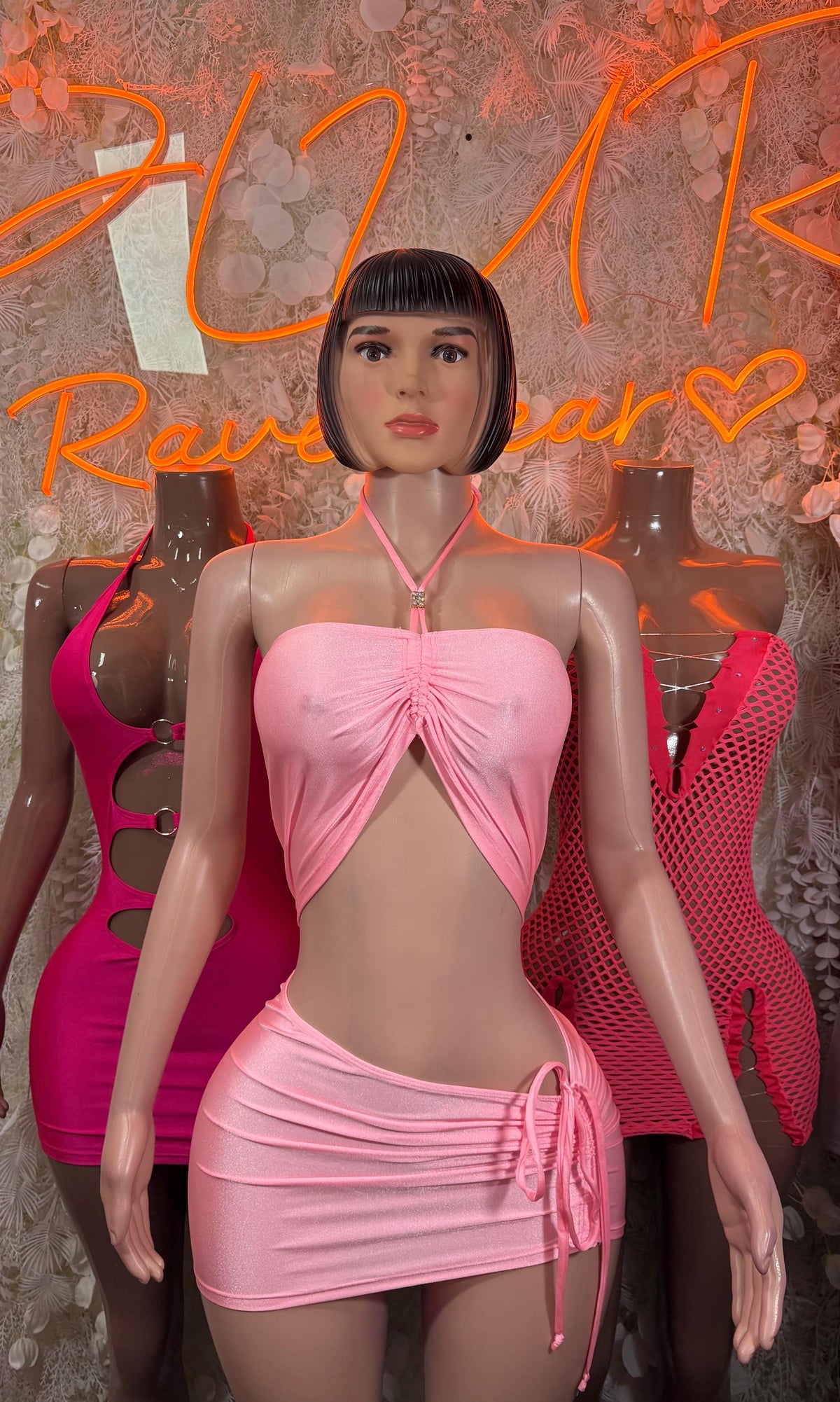 Baby Pink Dress - Exotic Dancewear Rave Outfit, Pole Dance Costume Clubwear - image 3