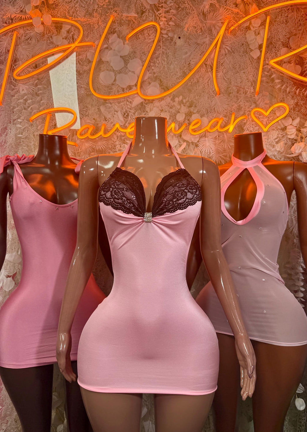 Bartender Pink Mini Dress Women - Exotic Dancewear Clubwear Party Bodycon Club Night Out Dress - image 3