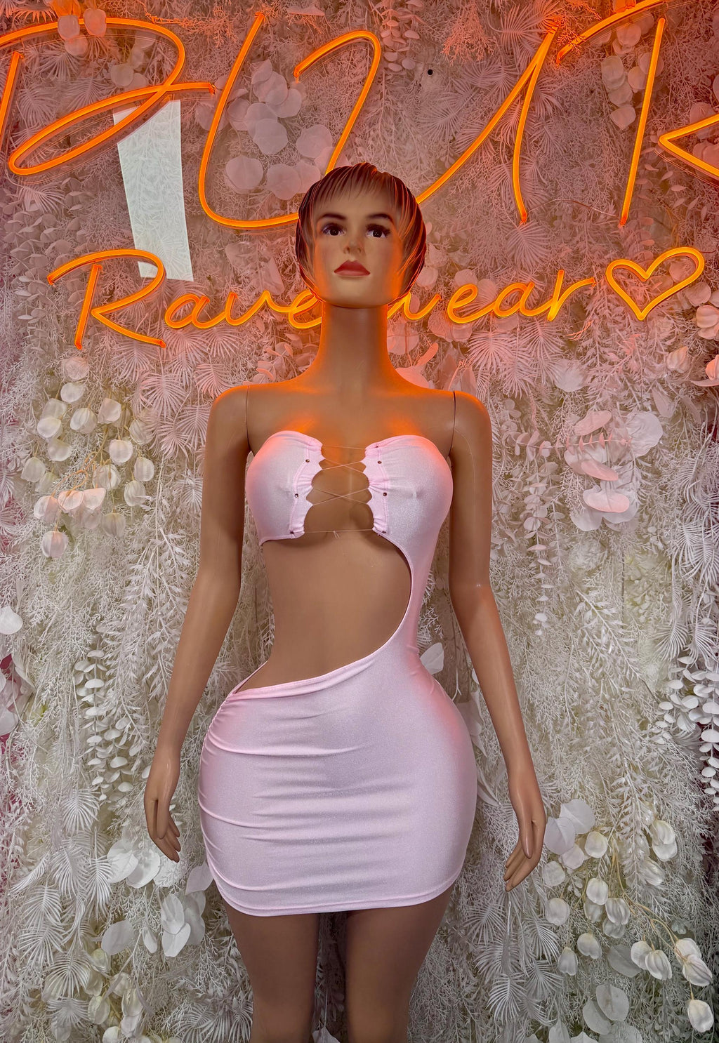 Pink Mini Dress Women - Exotic Dancewear Clubwear Party Bodycon Club Night Out Dress