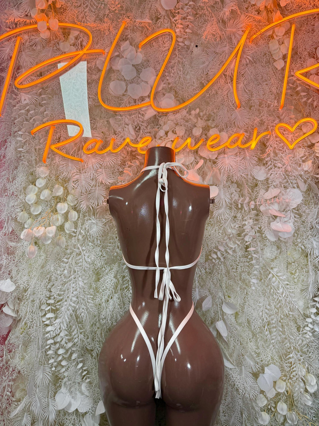 White Bartender Bodysuit Women - Bottle Service Outfit, Rave Festival Clubwear, Sexy One Piece Dancewear - image 2