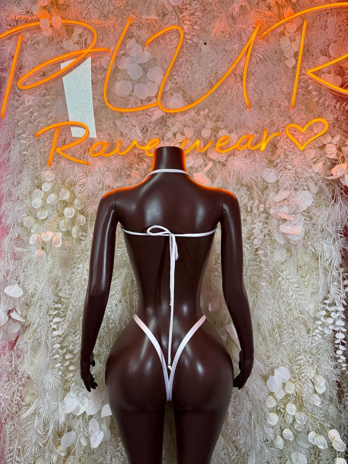 Bottlegirl White Bodysuit - Bartender Uniform, VIP Bottle Service, Rave Outfit Club Party Festival - image 2