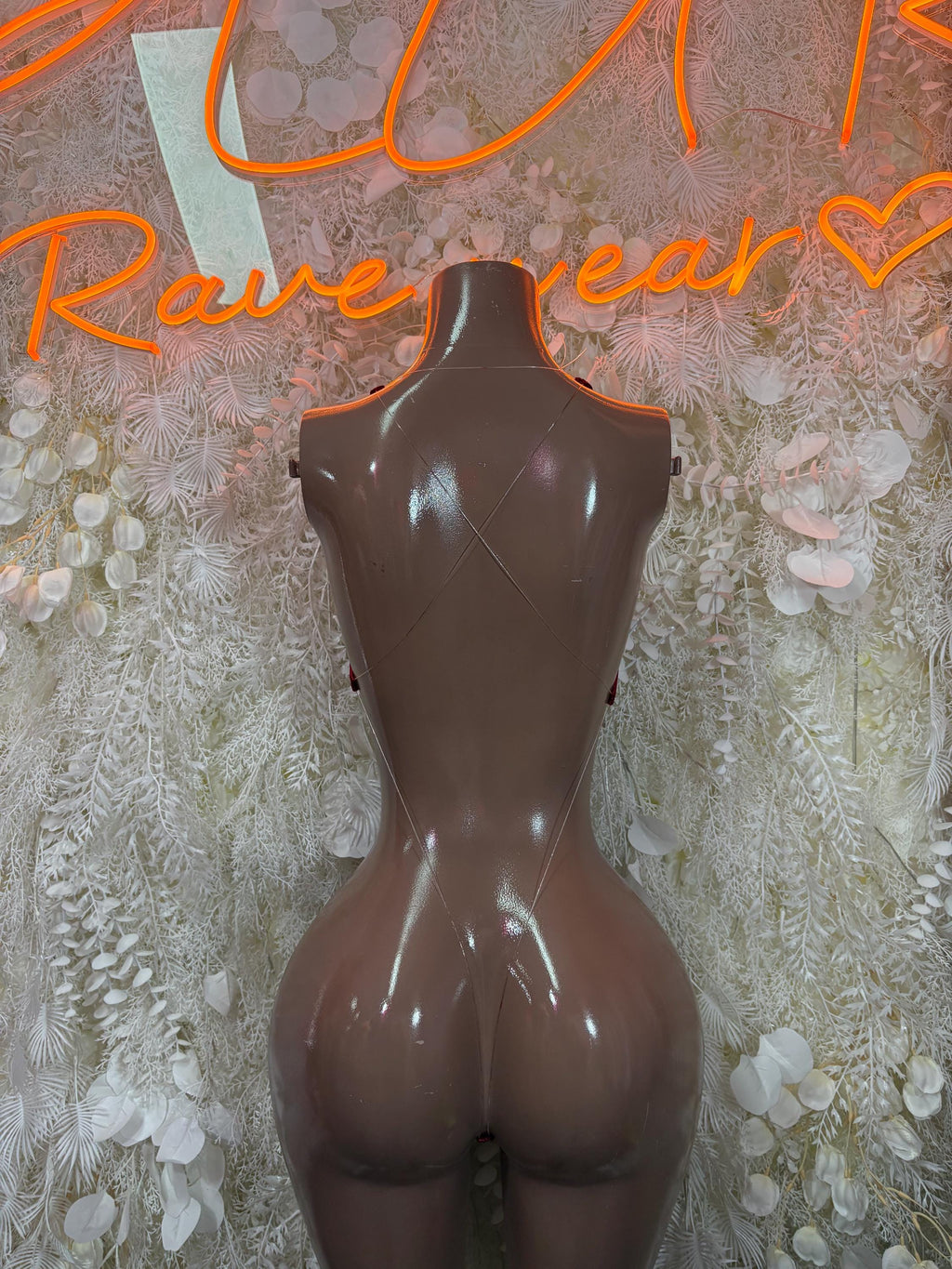Burgundy Festival Bodysuit Women - Rave Outfit Exotic Dancewear Clubwear Bottle Girl Bodysuit - image 2