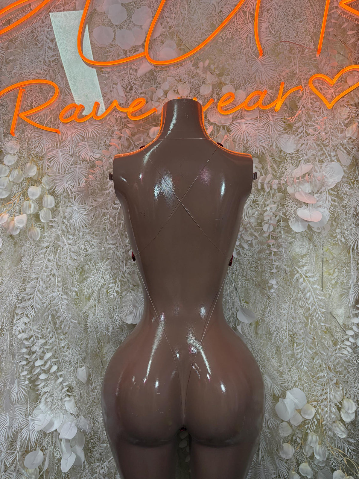 Burgundy Festival Bodysuit Women - Rave Outfit Exotic Dancewear Clubwear Bottle Girl Bodysuit - image 2