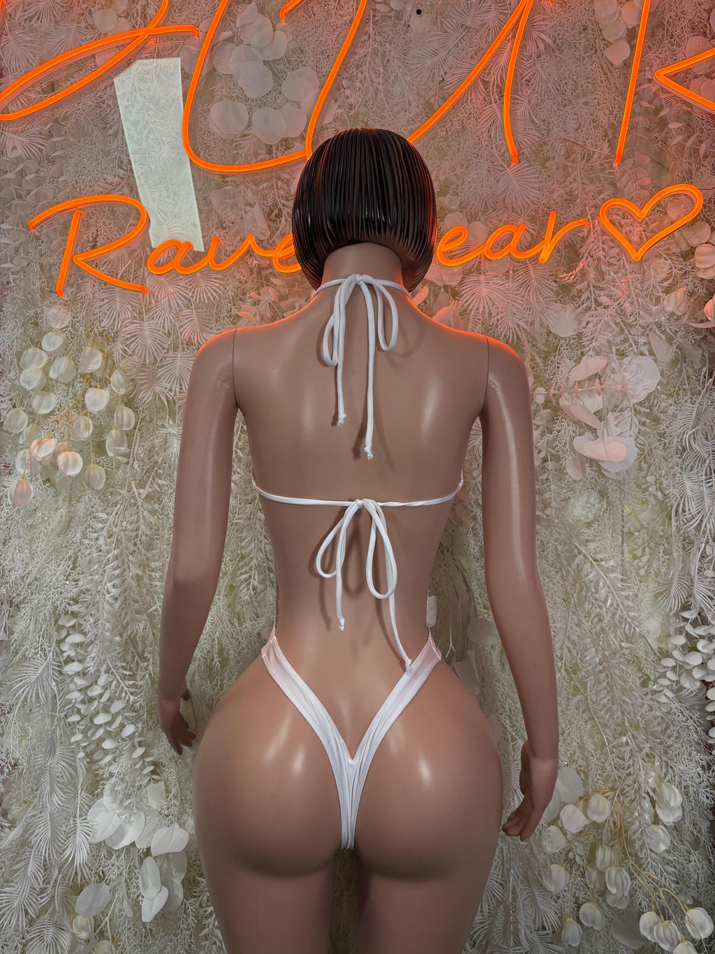 White Bodysuit - Bottle Service Outfit, Rave Festival Clubwear, Sexy One Piece Dancewear - image 2