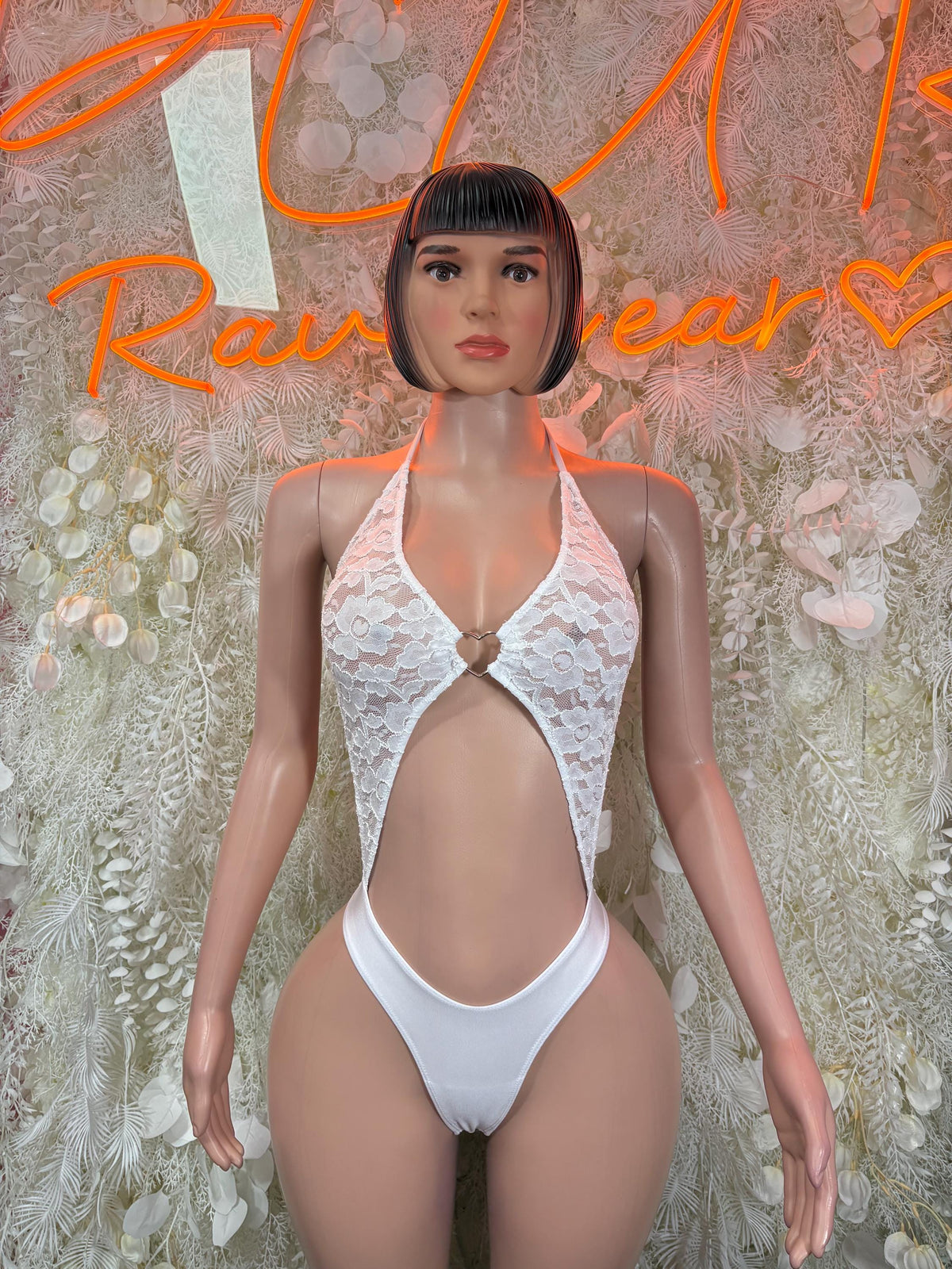 White Bodysuit - Bottle Service Outfit, Rave Festival Clubwear, Sexy One Piece Dancewear