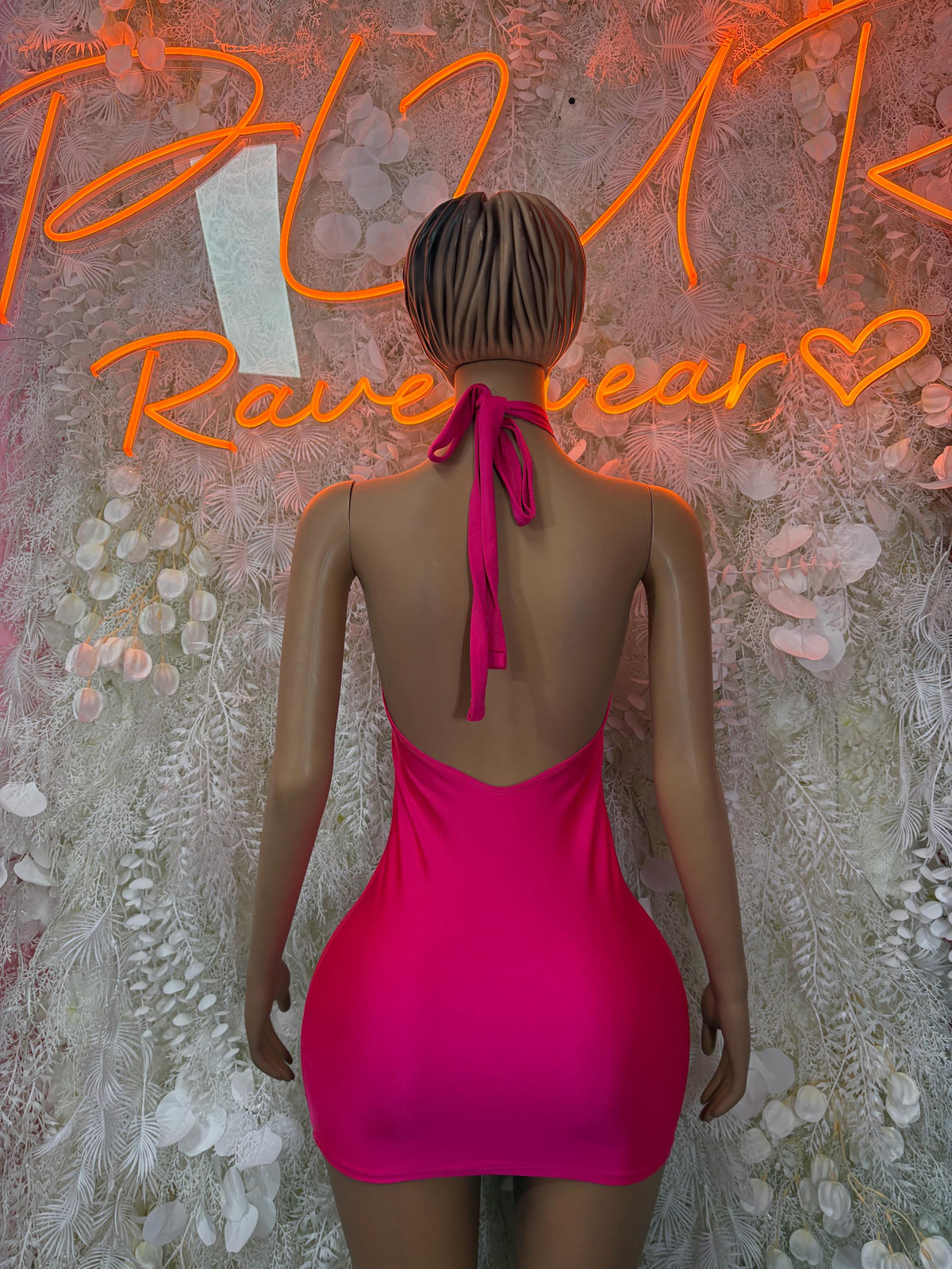 Bartenders Pink Dress Rave Festival Outfit Women - Bartenders Clubwear Bottle Girl Ravewear - image 2