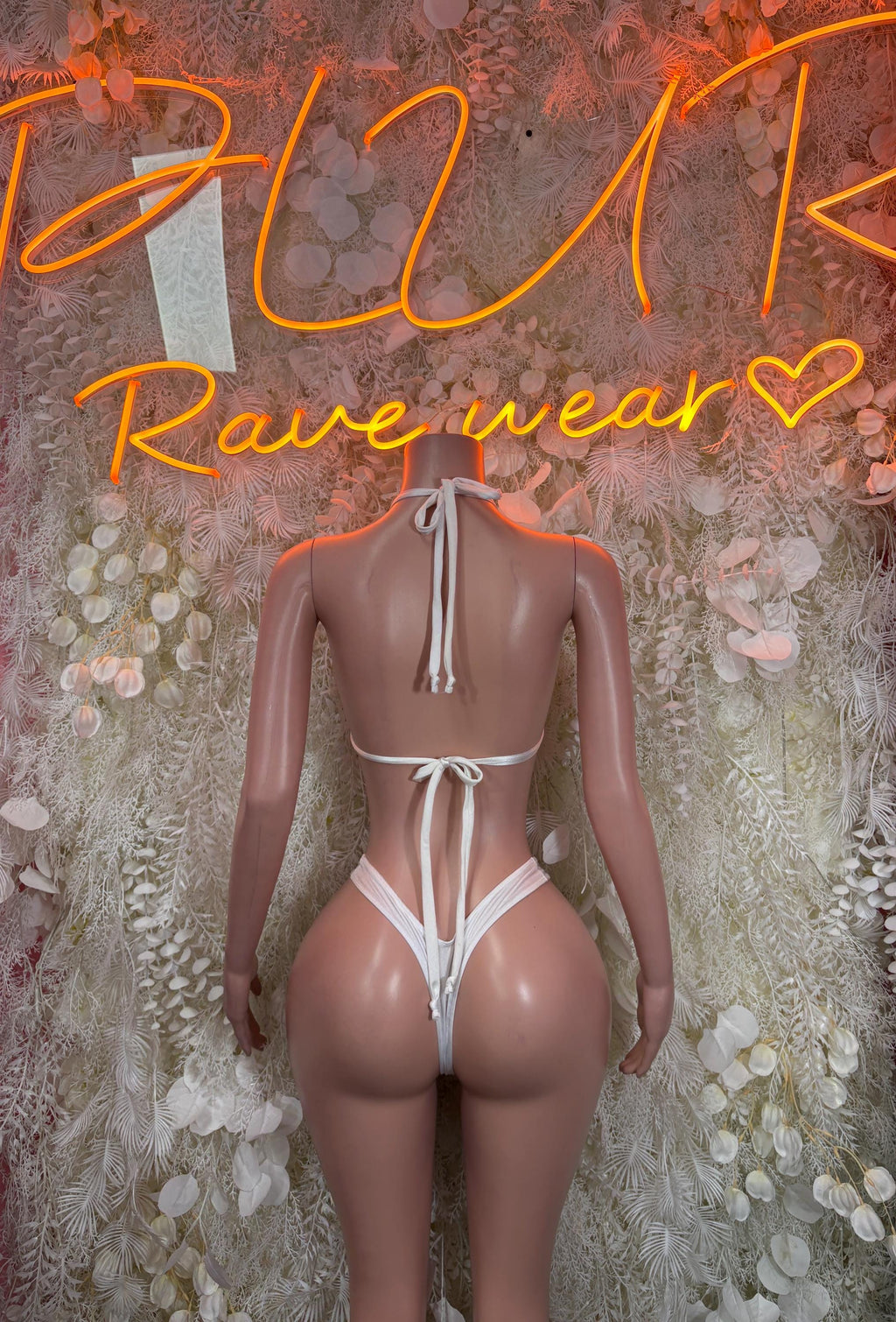 Exotic Dancewear White Metallic Bodysuit Dancewear Rave Wear Festival Outfit - image 2