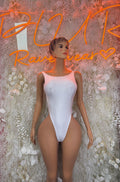 White Bodysuit One Piece Dancewear Rave Wear Festival Outfit Clubwear Women’s Clothing