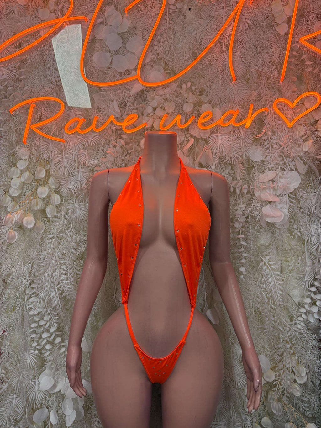 Women’s Clothing Bodysuit Orange One-Piece – Summer Festivals & Rave Wear Dancewear