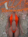 Women’s Clothing Bodysuit Orange One-Piece – Summer Festivals & Rave Wear Dancewear