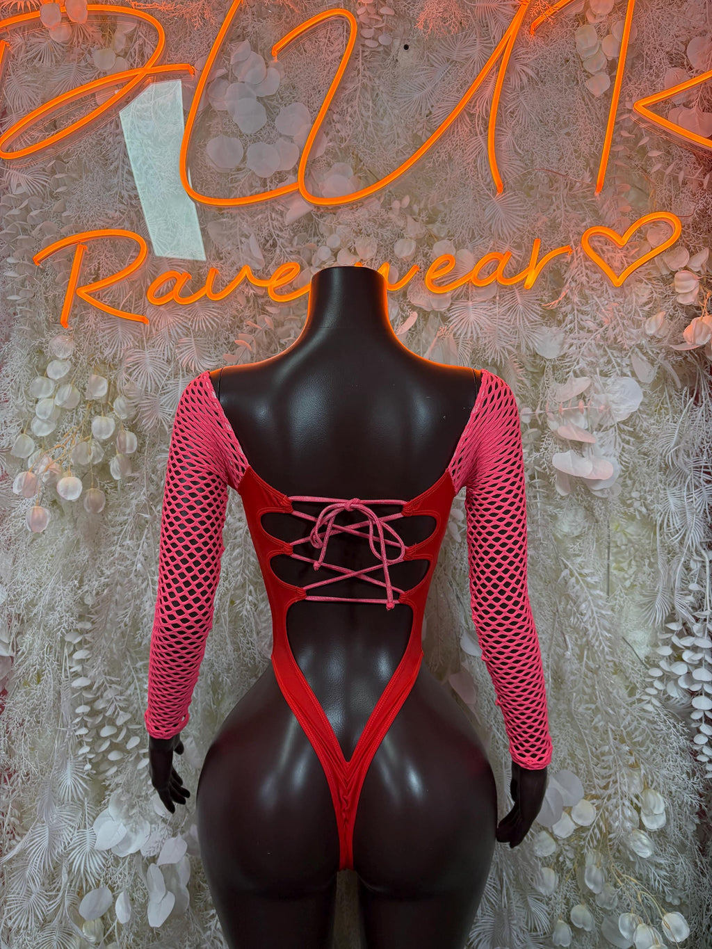 Bottlegirl Bodysuit Pink Crushed Metallic Bodysuit - Exotic Dancewear, Rave Outfit - image 3