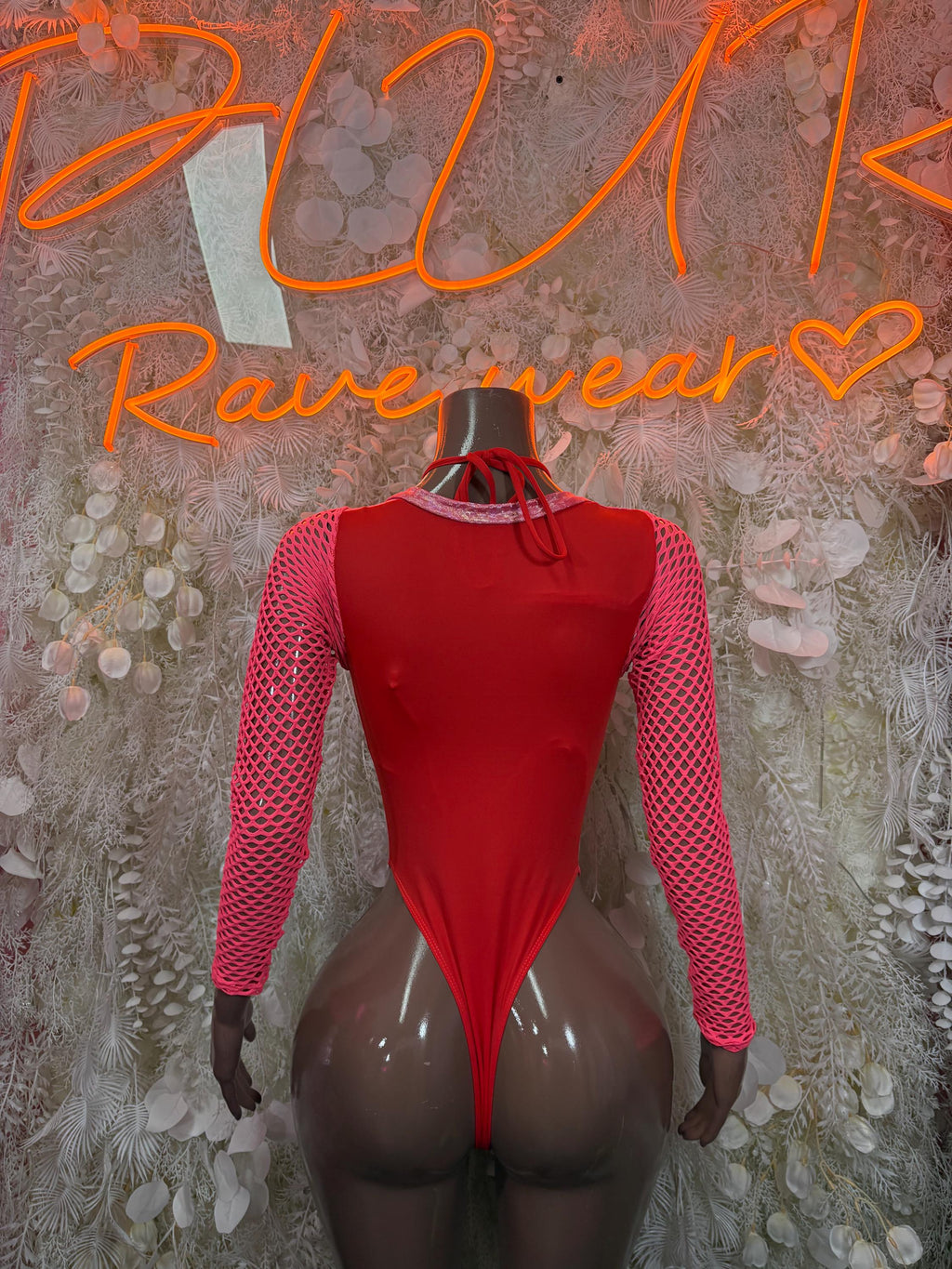Bottlegirl Bodysuit Pink Crushed Metallic Bodysuit - Exotic Dancewear, Rave Outfit - image 2