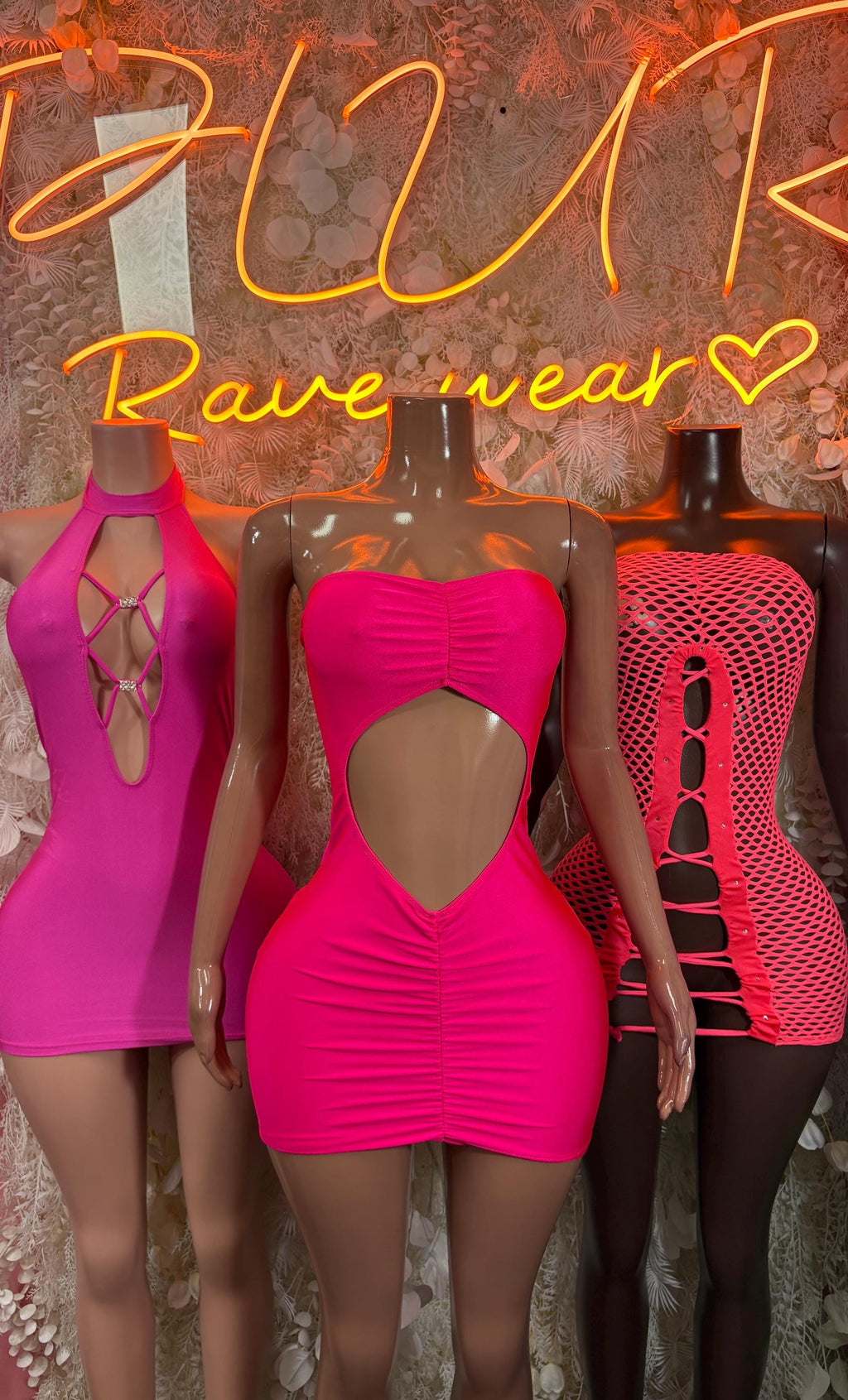 Bartenders Pink Dress Rave Festival Outfit Women - Bartenders Clubwear Bottle Girl Ravewear - image 3