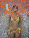 Bikini Yellow Two Piece Ravewear – Exotic Dance Festival Outfit