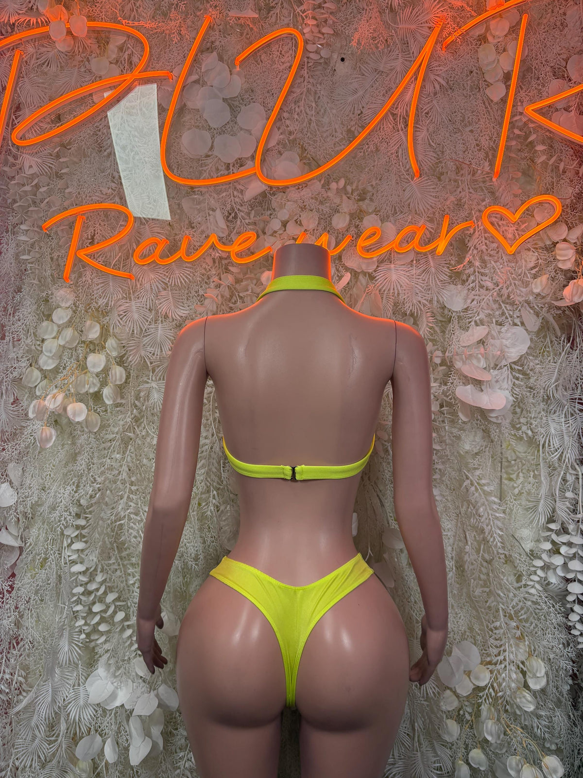 Bikini Yellow Two Piece Ravewear – Exotic Dance Festival Outfit - image 3