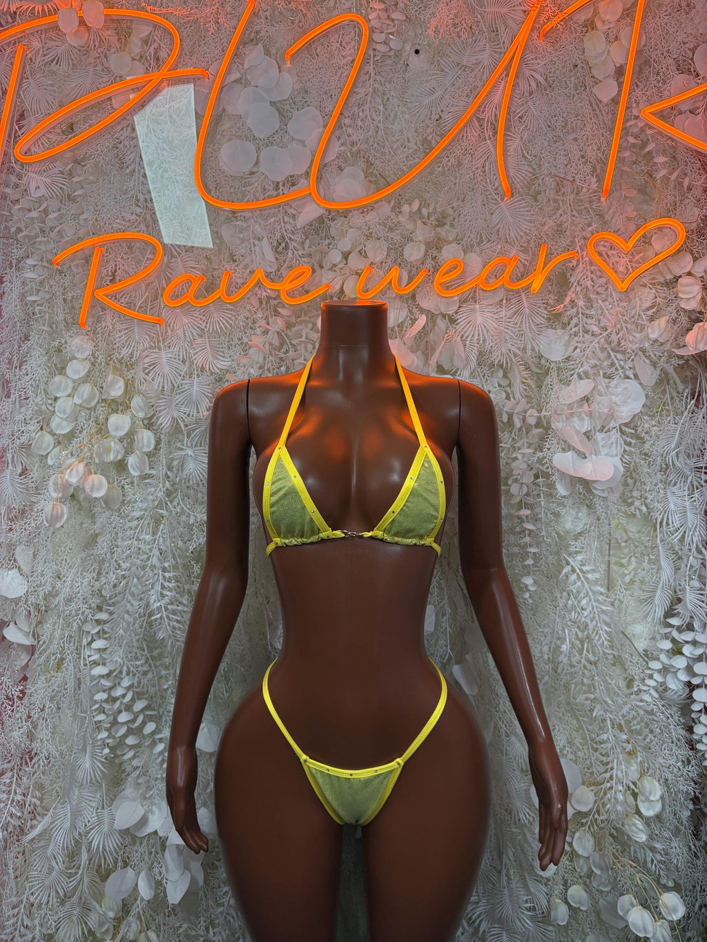 Festival Bikini Yellow Two Piece Set Ravewear – Dancewear Outfit