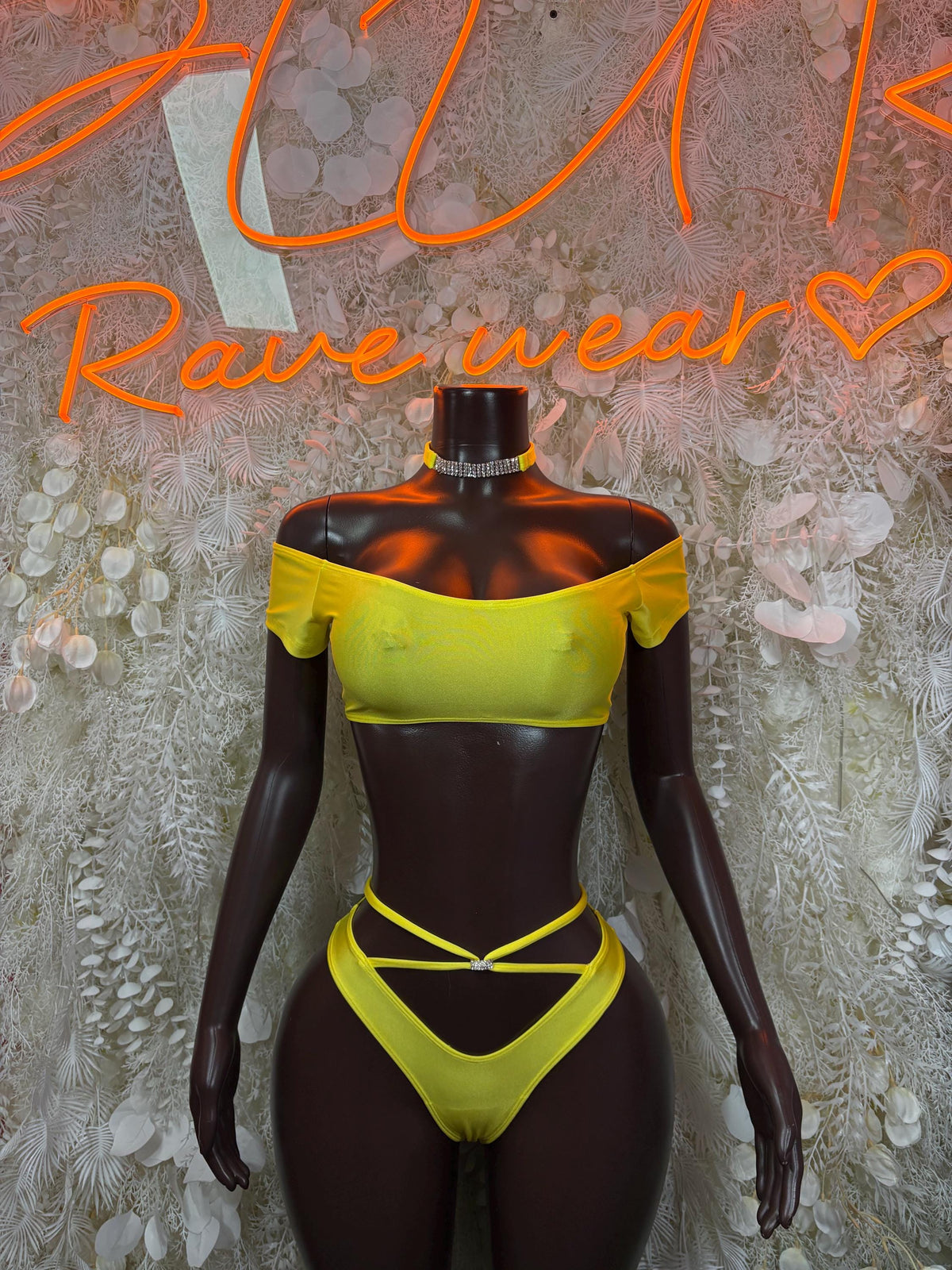 Festival Bikini Yellow Two Piece Set Ravewear – Dancewear Outfit