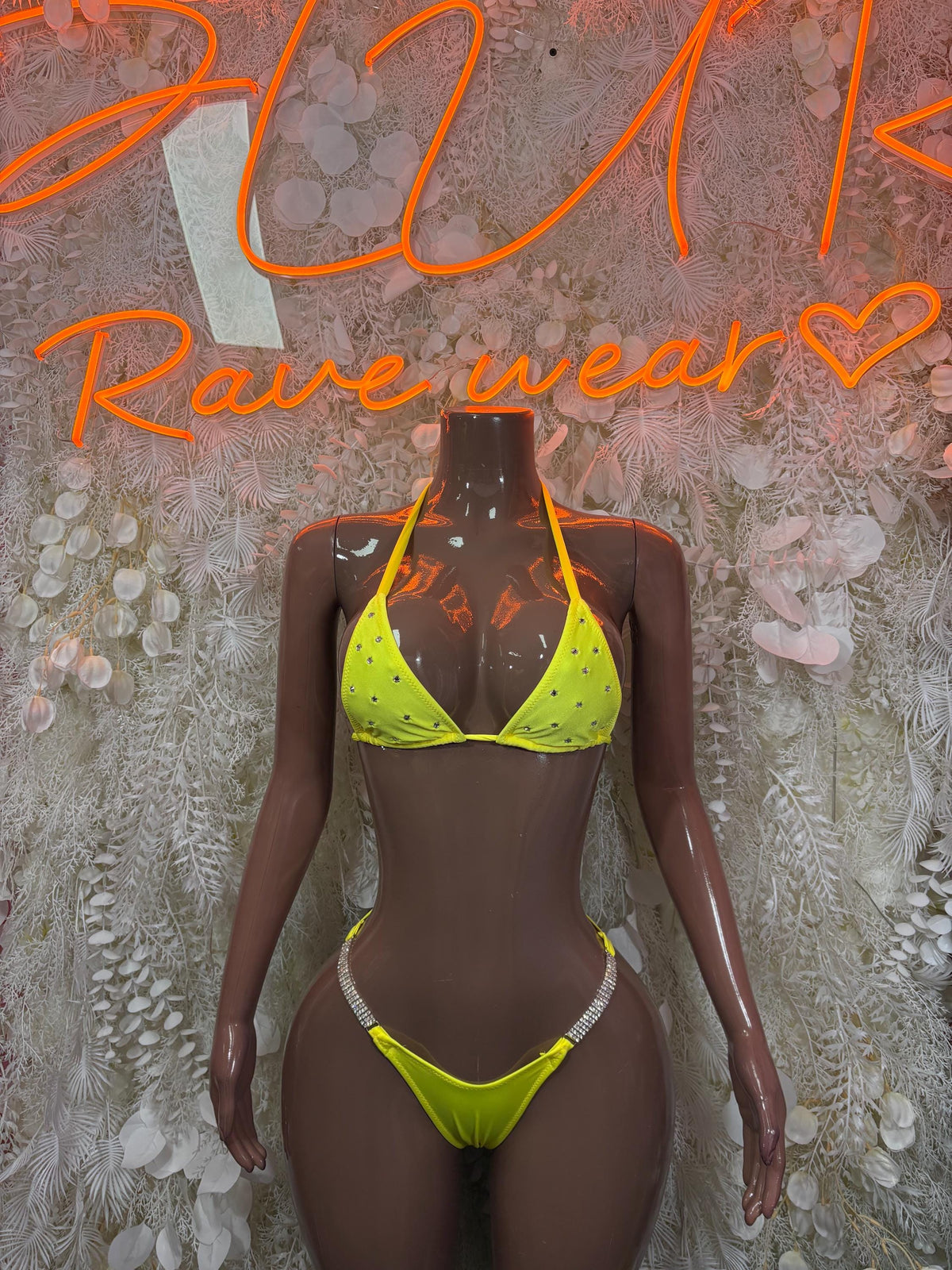 Festival Bikini Yellow Two Piece Set Ravewear – Dancewear Outfit