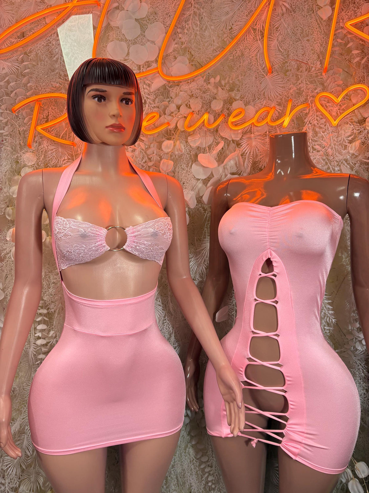 Baby Pink Dress Dancewear Rave Wear Festival Outfit Clubwear Women’s Clothing - image 3