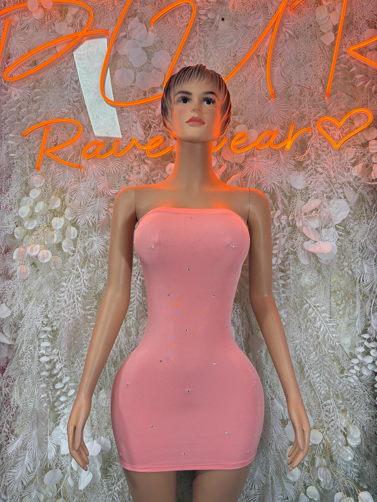 Baby Pink Dress Dancewear Rave Wear Festival Outfit Clubwear Women’s Clothing