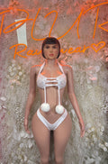 White Lace Bikini Two Piece Dancewear Rave Wear Festival Outfit Swimwear