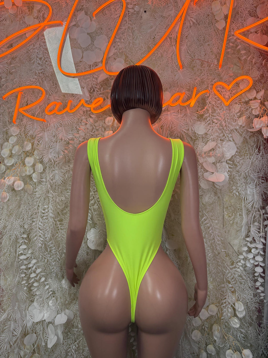 Festival Outfit One-Piece Bodysuit - Neon Green | Exotic Dancewear for Performers, Raves, & Festival Clothing - image 2