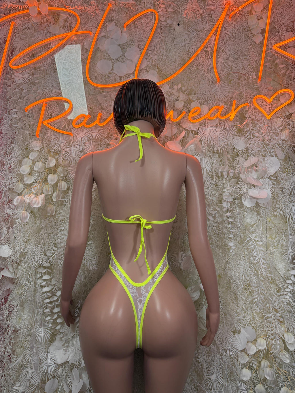 Festival Outfit One-Piece Bodysuit - Neon Green | Exotic Dancewear for Performers, Raves, & Festival Clothing - image 2