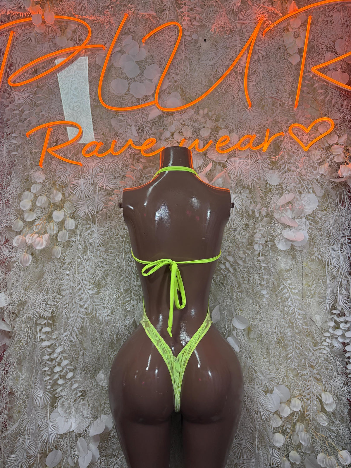 Festival Outfit One-Piece Bodysuit - Neon Green | Exotic Dancewear for Performers, Raves, & Festival Clothing - image 2