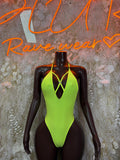 Rave One-Piece Bodysuit - Neon Green | Exotic Dancewear for Performers, Raves, & Festival Clothing