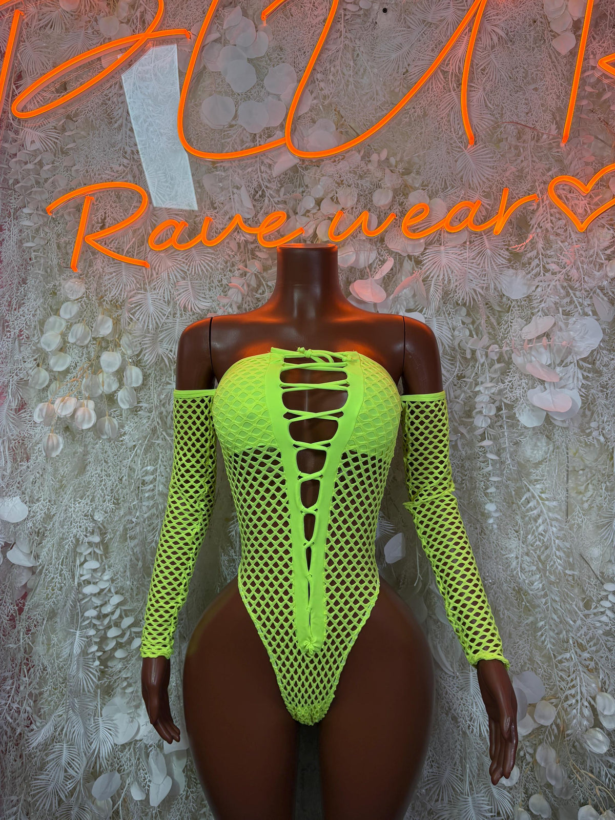 Ravewear One-Piece Bodysuit - Neon Green | Exotic Dancewear for Performers, Raves, & Festival Clothing