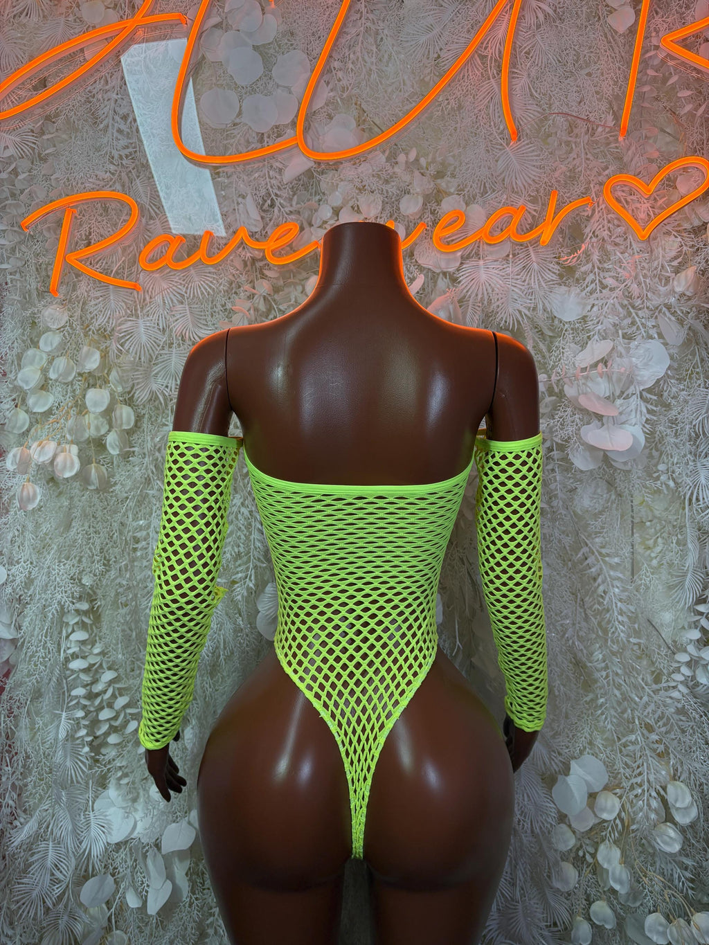 Ravewear One-Piece Bodysuit - Neon Green | Exotic Dancewear for Performers, Raves, & Festival Clothing - image 2