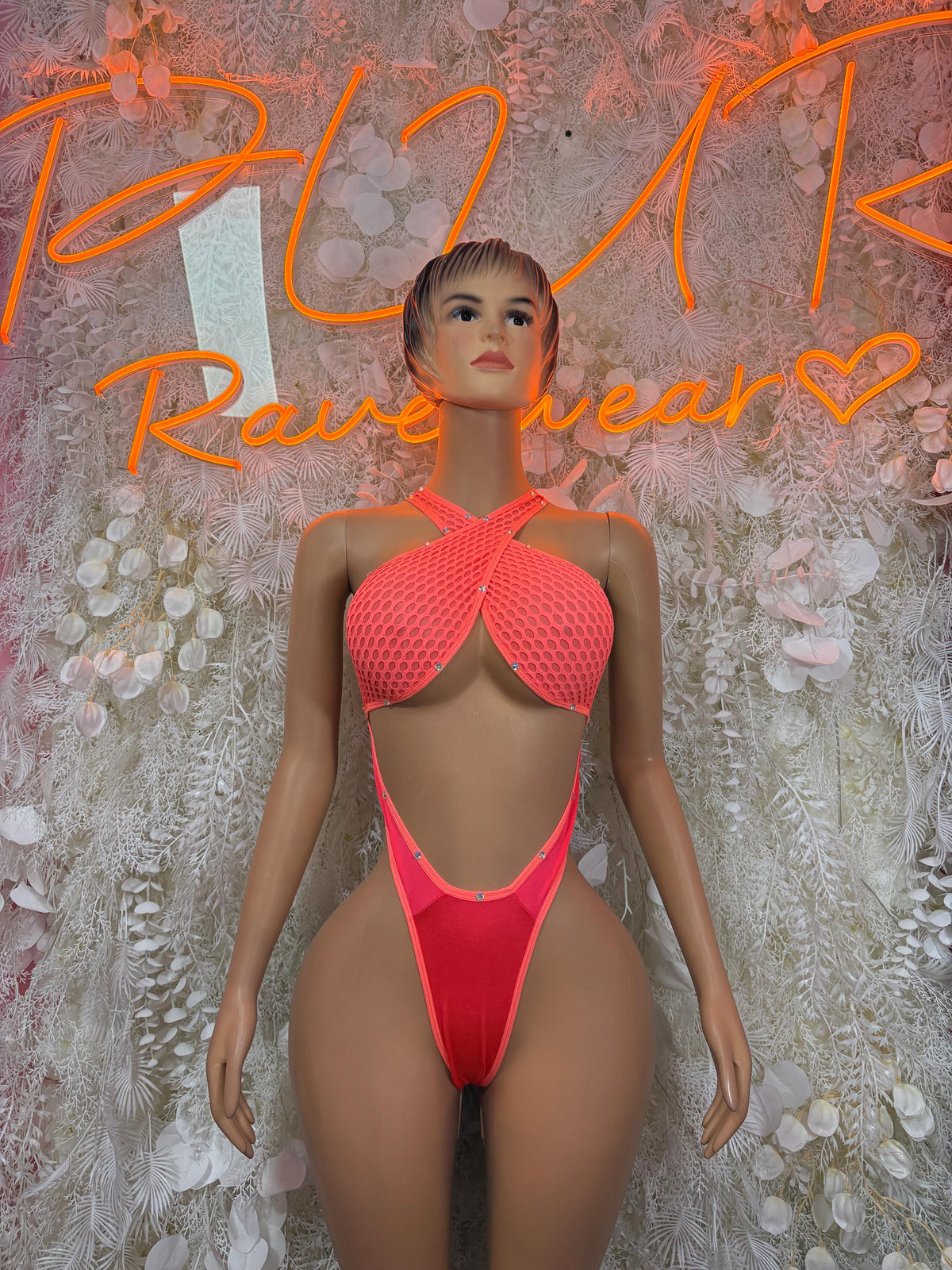 Coral Bodysuit - Exotic Dancewear for Performers, Raves, & Festival Clothing