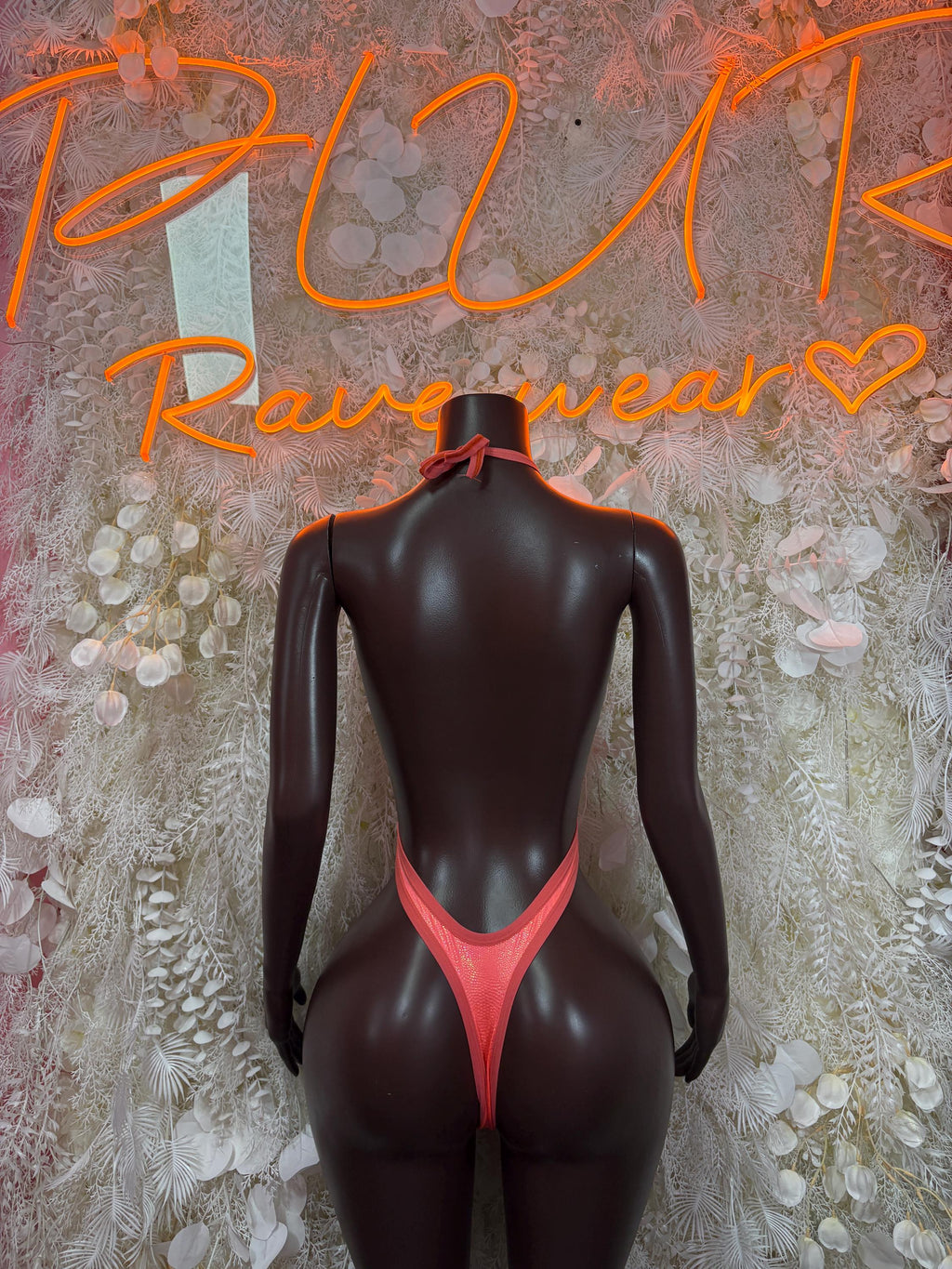 Festival Outfit - Coral Mesh Bodysuit Exotic Dancewear for Performers, Raves, & Bottlegirls - image 2