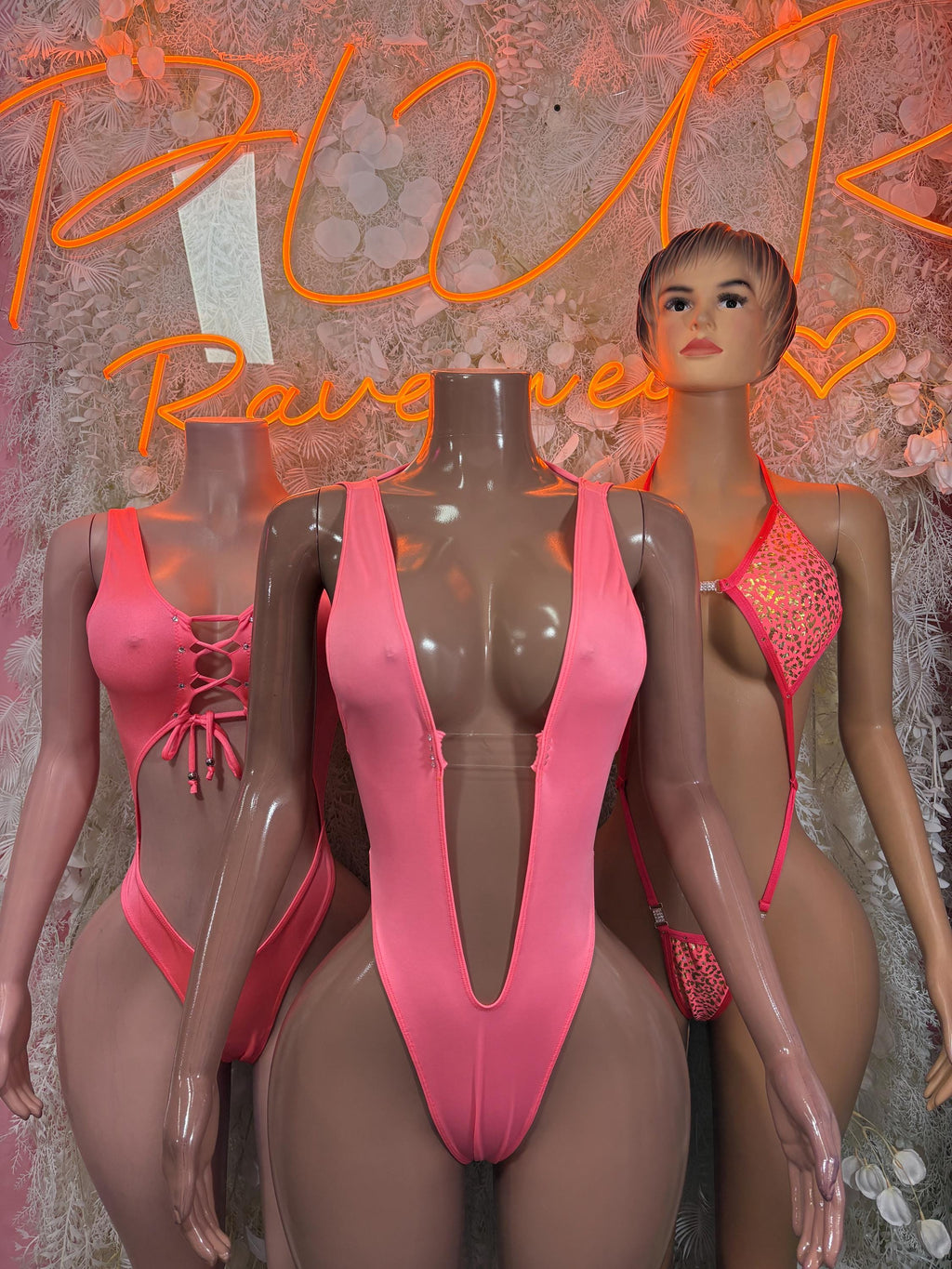 Bottlegirl Outfit - Coral Bodysuit Exotic Dancewear for Performers, Raves, & Bottlegirls - image 3