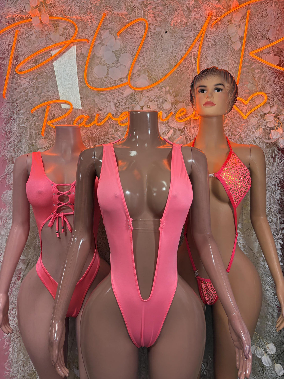Bottlegirl Outfit - Coral Bodysuit Exotic Dancewear for Performers, Raves, & Bottlegirls - image 3