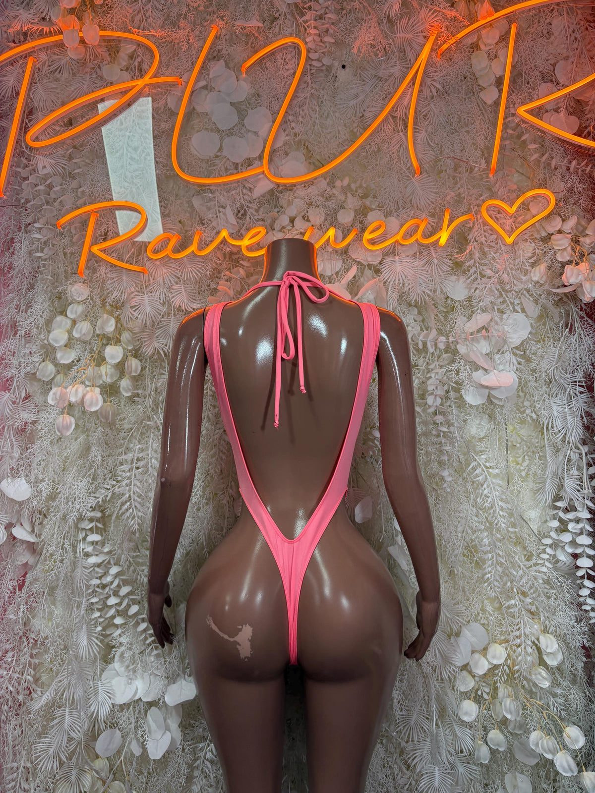 Bottlegirl Outfit - Coral Bodysuit Exotic Dancewear for Performers, Raves, & Bottlegirls - image 2