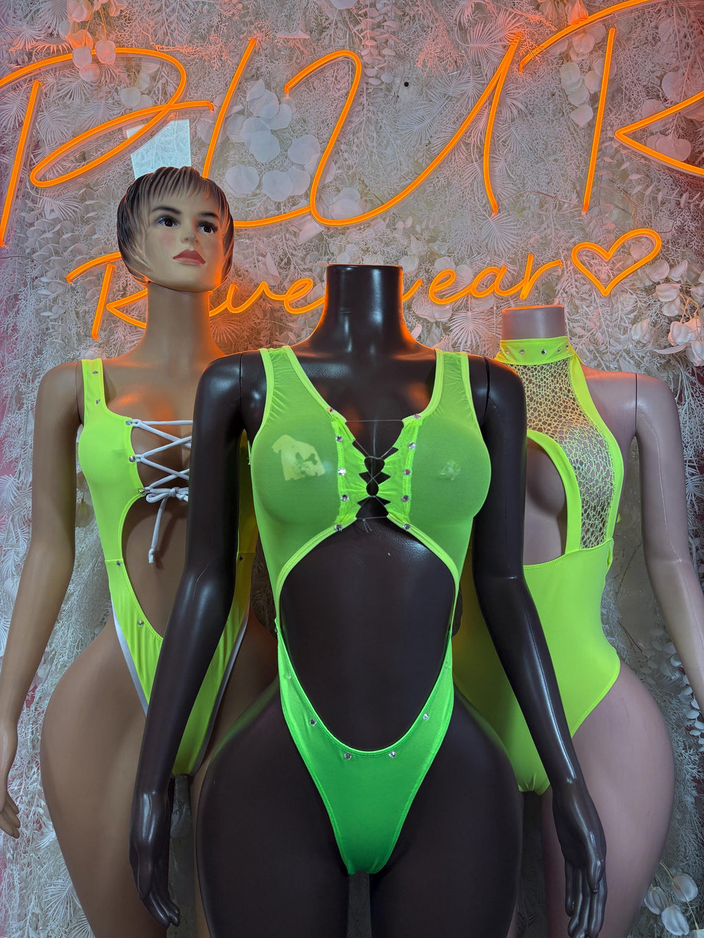 Ravewear One-Piece Bodysuit - Neon Green | Exotic Dancewear for Performers, Raves, & Festival Clothing - image 3
