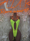 Rave Bodysuit One-Piece Bodysuit - Neon Green | Exotic Dancewear for Performers, Raves, & Festival Clothing