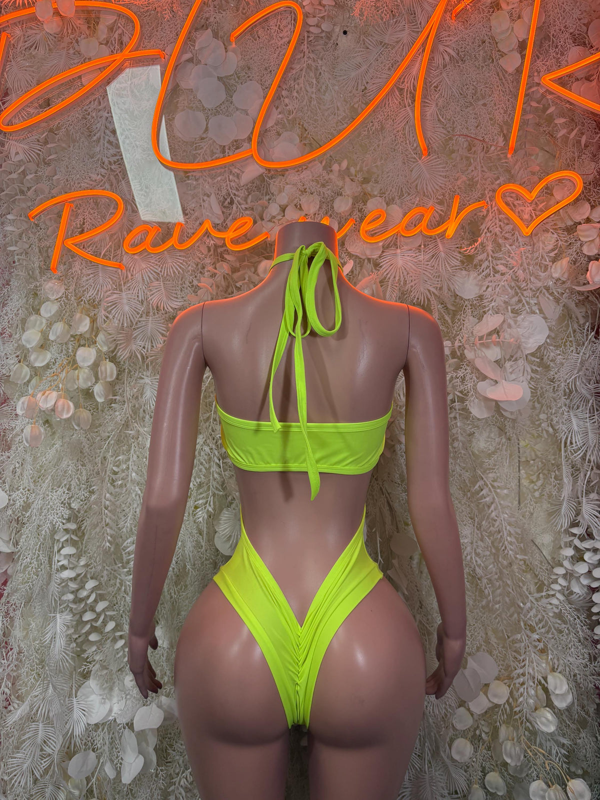Festival Bodysuit One-Piece - Neon Green | Exotic Dancewear for Performers, Raves, & Festival Clothing - image 2
