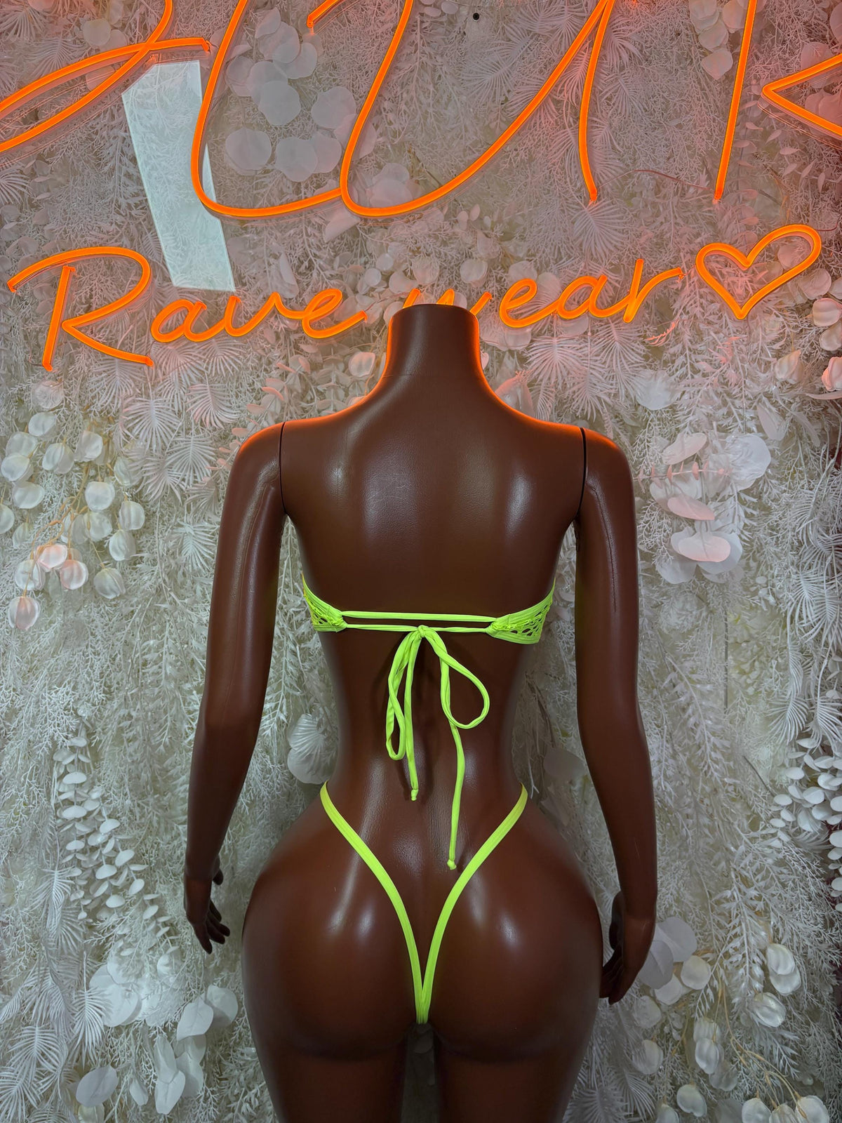 Bottlegirl Fishnet Bodysuit Neon Green Exotic Dancewear for Performers, Raves, & Festival Clothing - image 2