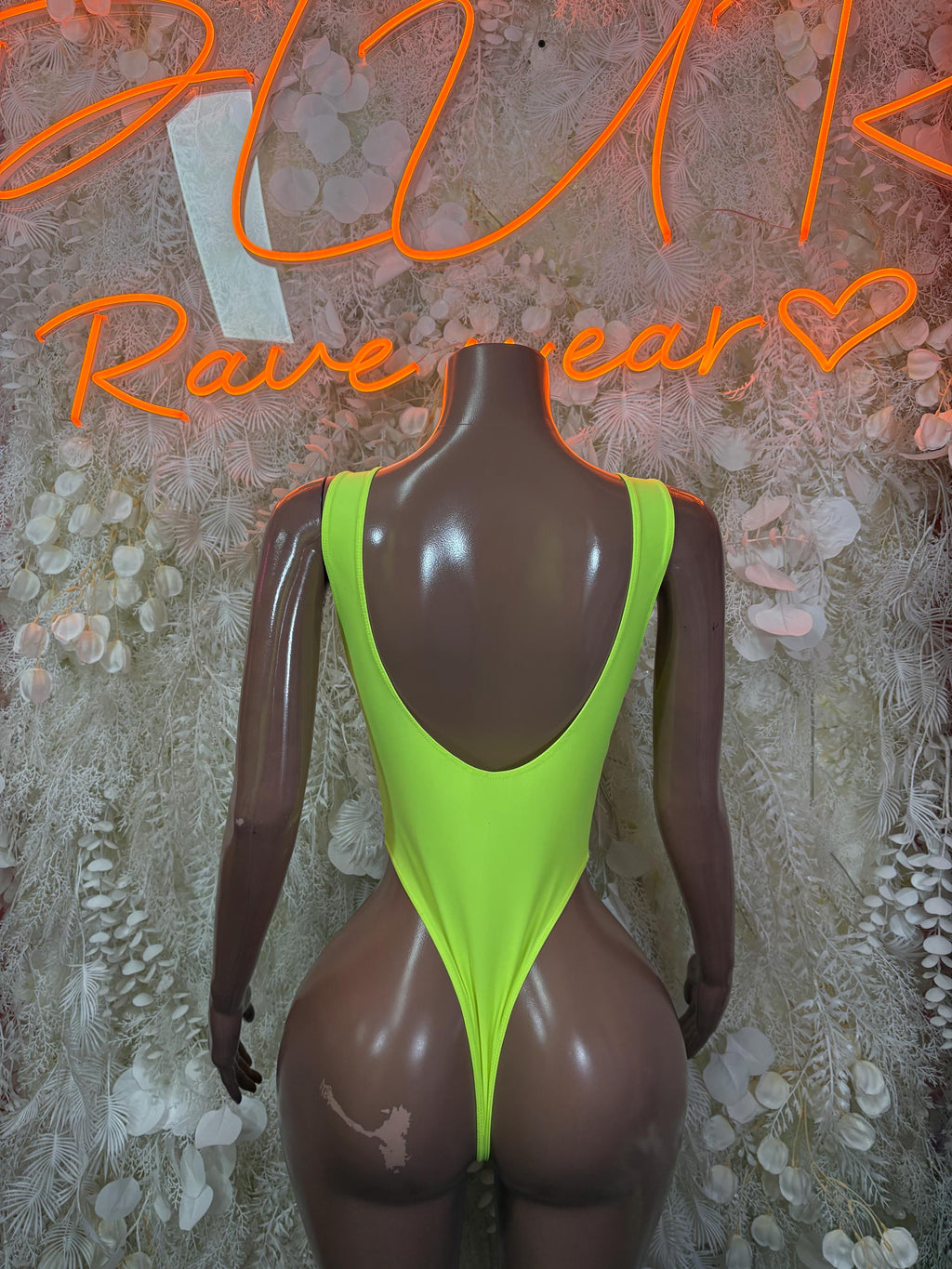 Bottlegirl Bodysuit Neon Green Exotic Dancewear for Performers, Raves, & Festival Clothing - image 2