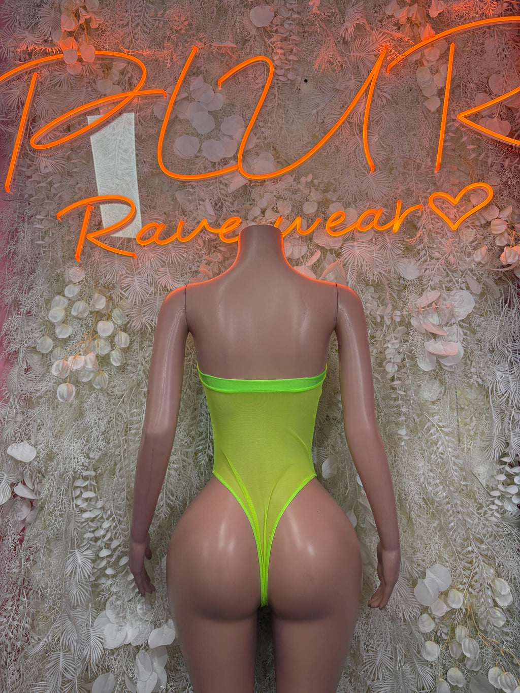Bottlegirl Bodysuit Neon Green Exotic Dancewear for Performers, Raves, & Festival Clothing - image 2